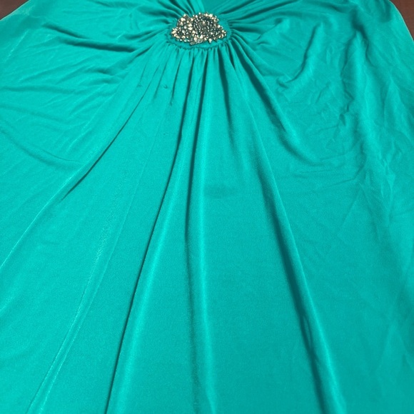 Lane Bryant Top Womens 14/16 Green Sleeveless V Neck Tank Blouse Beaded Stretch - Picture 12 of 12